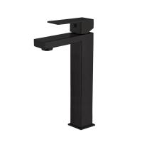 Смеситель для раковины высокий, нерж. сталь, VALFEX Antares Steel Black (10)